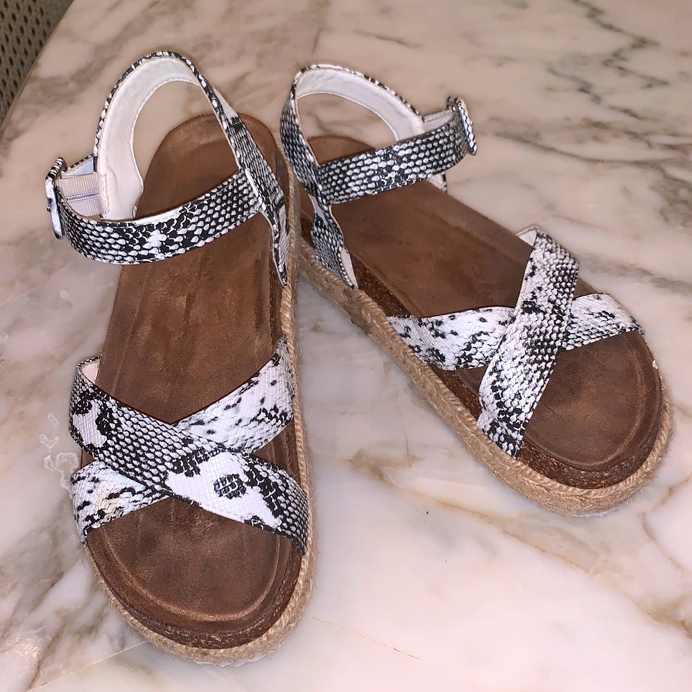 Pierre Dumas Snakeskin Sandals
